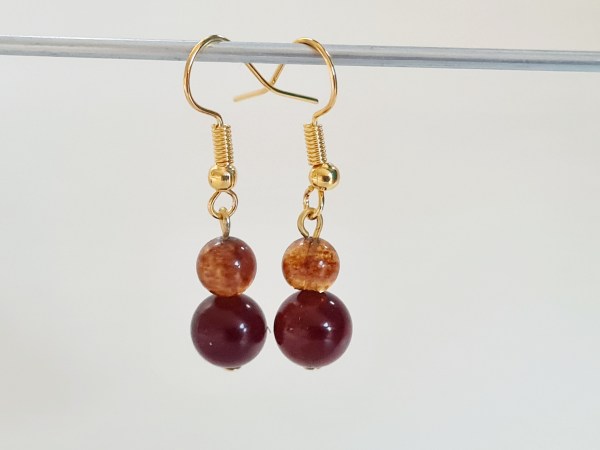 Boucles d'oreilles ambre